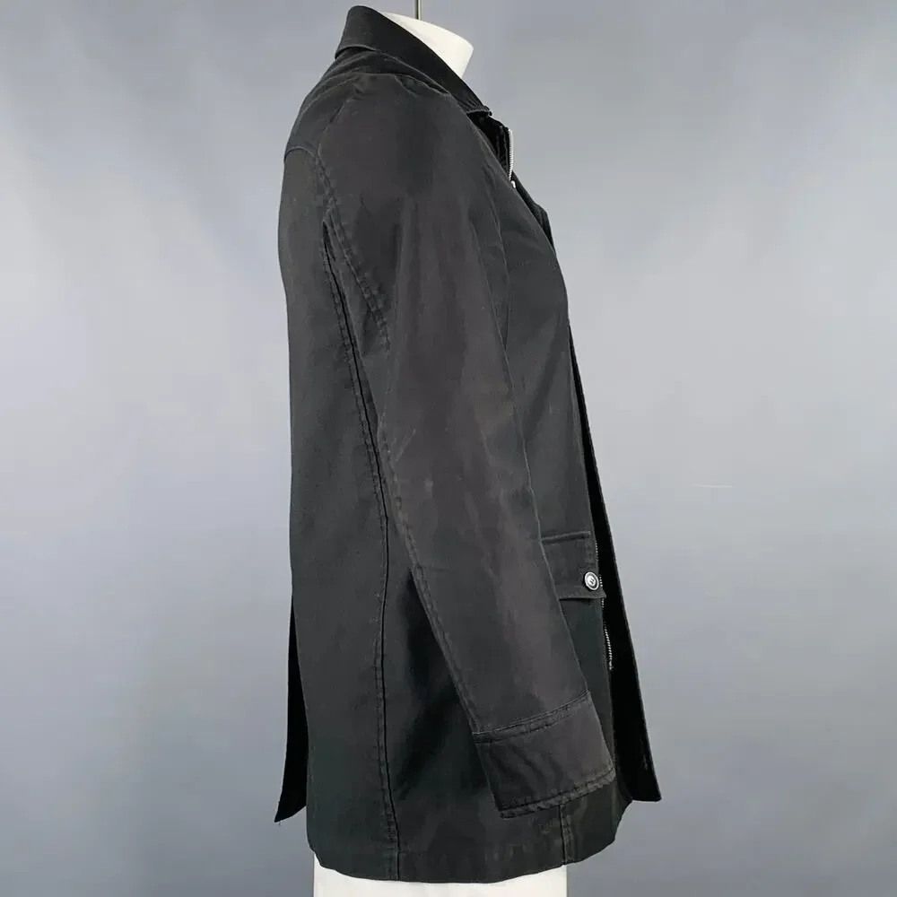 TAKEO KIKUCHI Size L Black Cotton Zip Up Coat